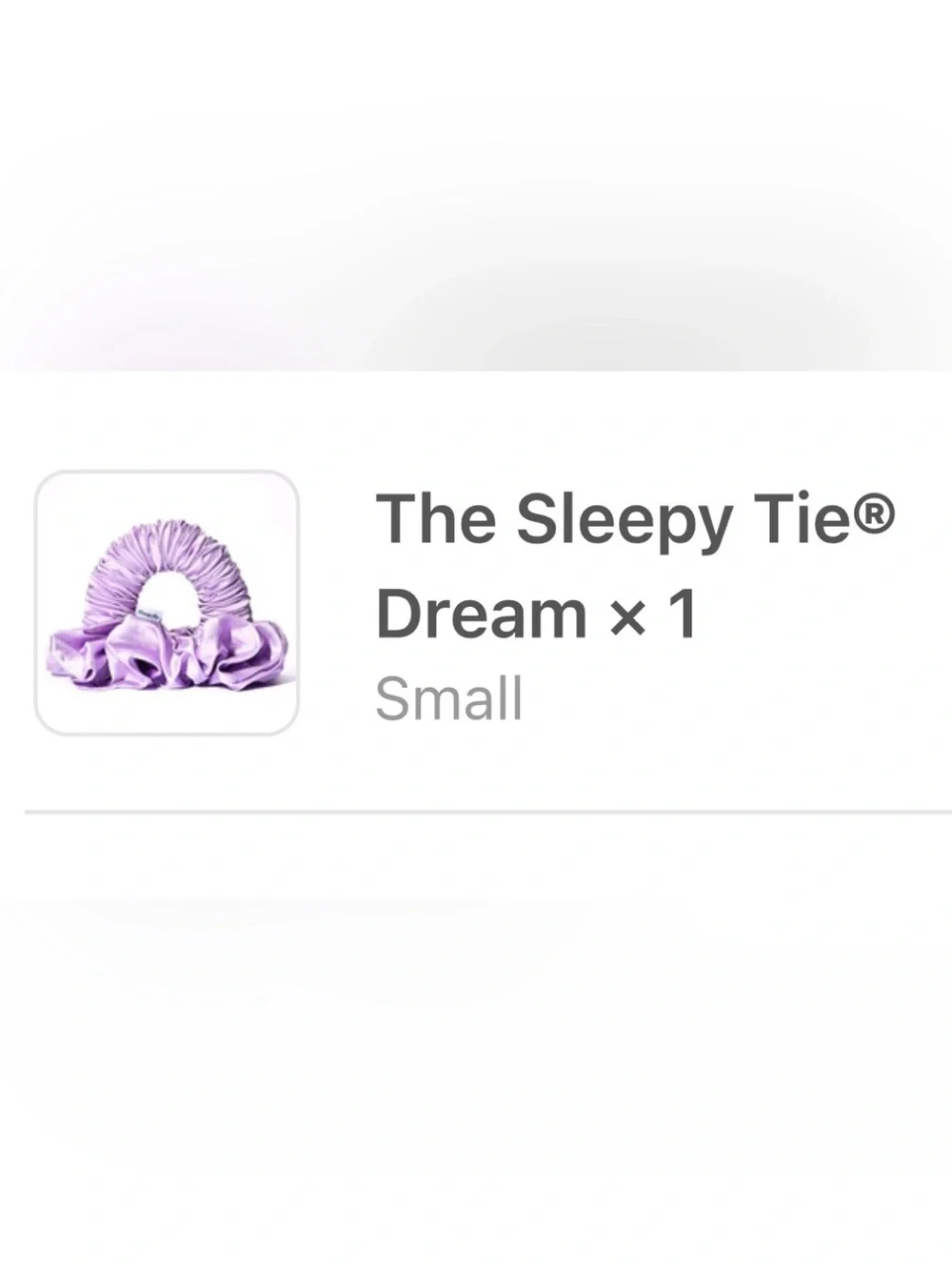 The Sleepy Tie Hair Scrunchie Size Small in Dream Special Edition Lilac Lavender - Picture 1 of 6